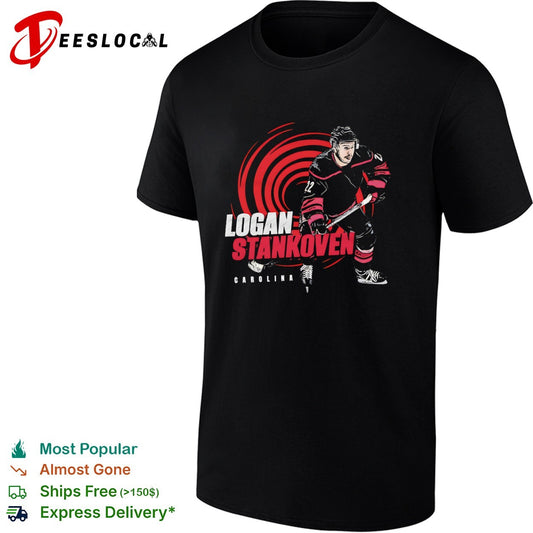 Logan Stankoven NHL Carolina Hurricanes hockey shirt
