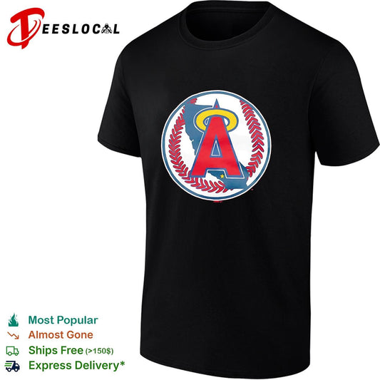 Los Angeles Angels classic halo A circle baseball logo shirt
