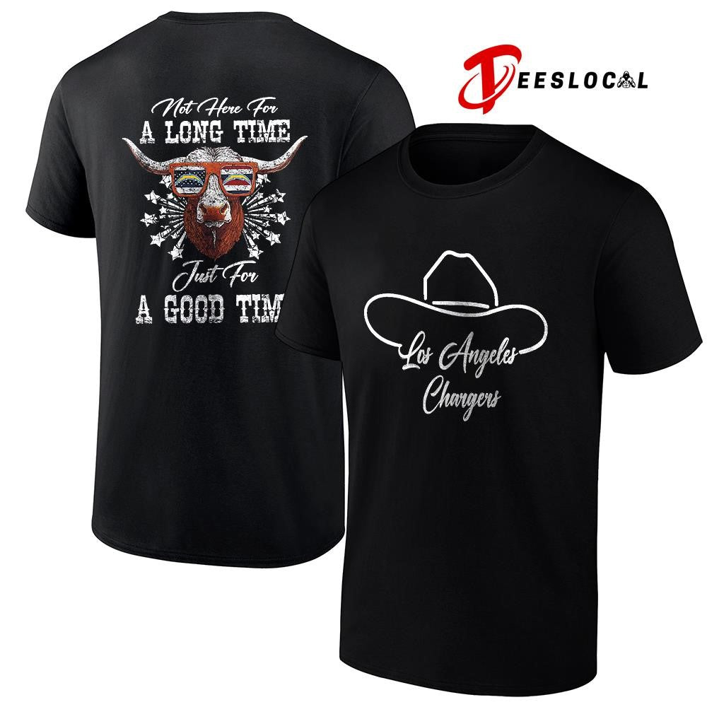 Los Angeles Chargers x George Strait not here for a long time just for a good time shirt