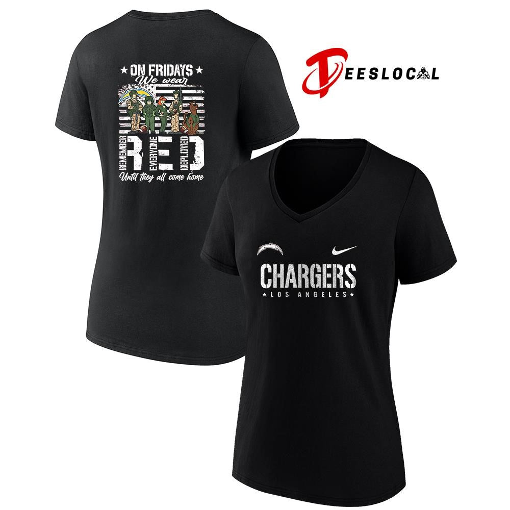 Los Angeles Chargers x Scooby Doo on friday we wear RED until they all come home shirt