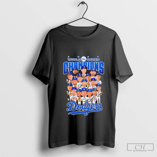 Los Angeles Dodgers 2024 World Champions Team Cartoon - clothing by TeeHivey.com