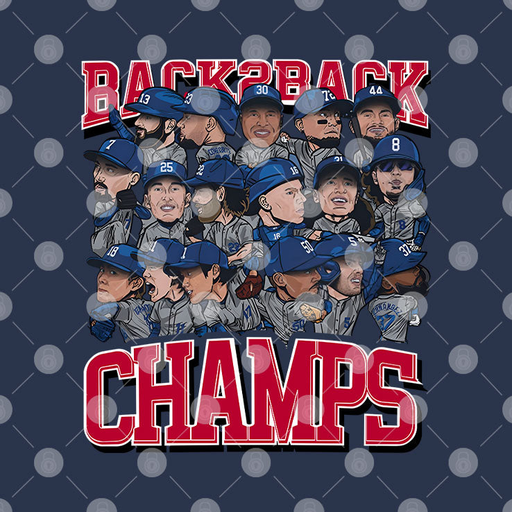 Los Angeles Dodgers Back2back Champs T Shirt