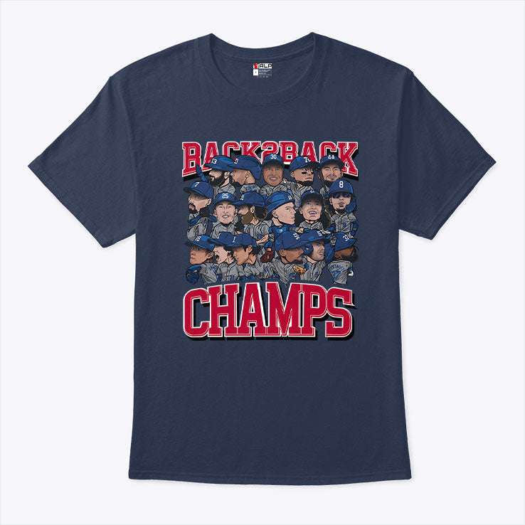 Los Angeles Dodgers Back2back Champs T Shirt