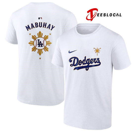 Los Angeles Dodgers Filipino heritage night Mabuhay logo shirt