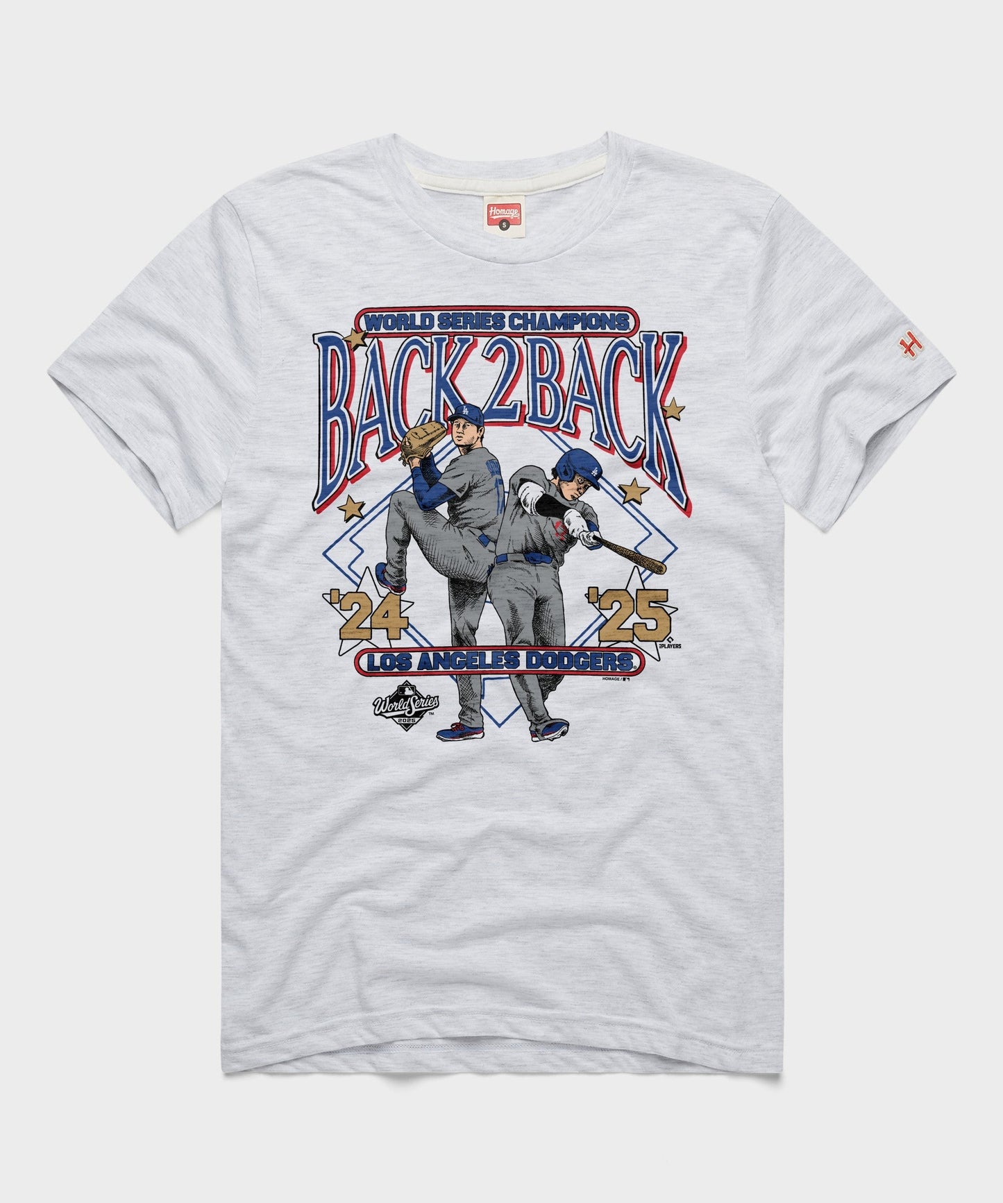 Los Angeles Dodgers Shohei Ohtani '24 '25 Back 2 Back World Series Champions Gold Label