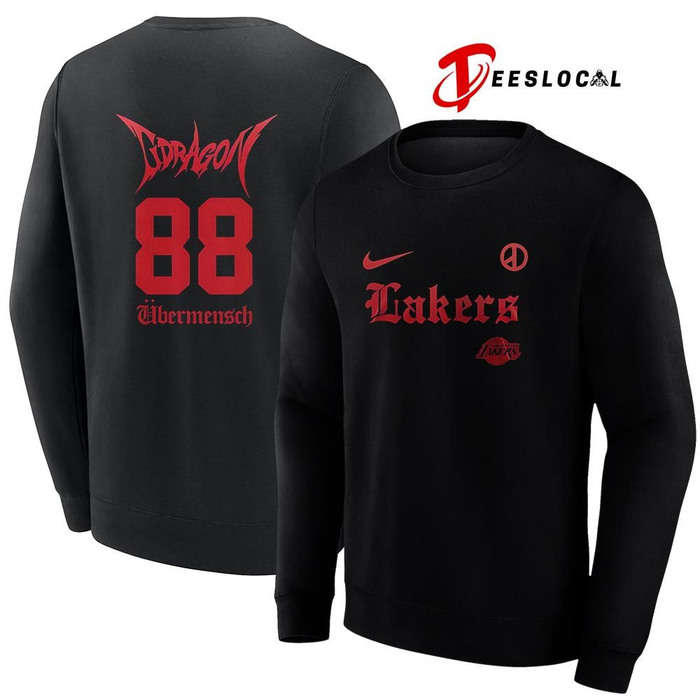 Los Angeles Lakers x G-Dragon Ubermensch NA tour logo shirt
