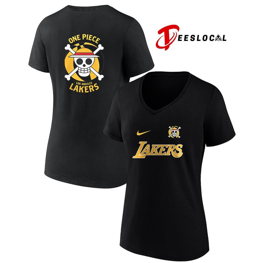 Los Angeles Lakers x One Piece logo Anime shirt