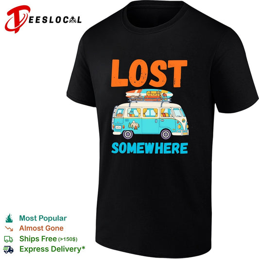 Lost somewhere VW van camper road trip adventure shirt