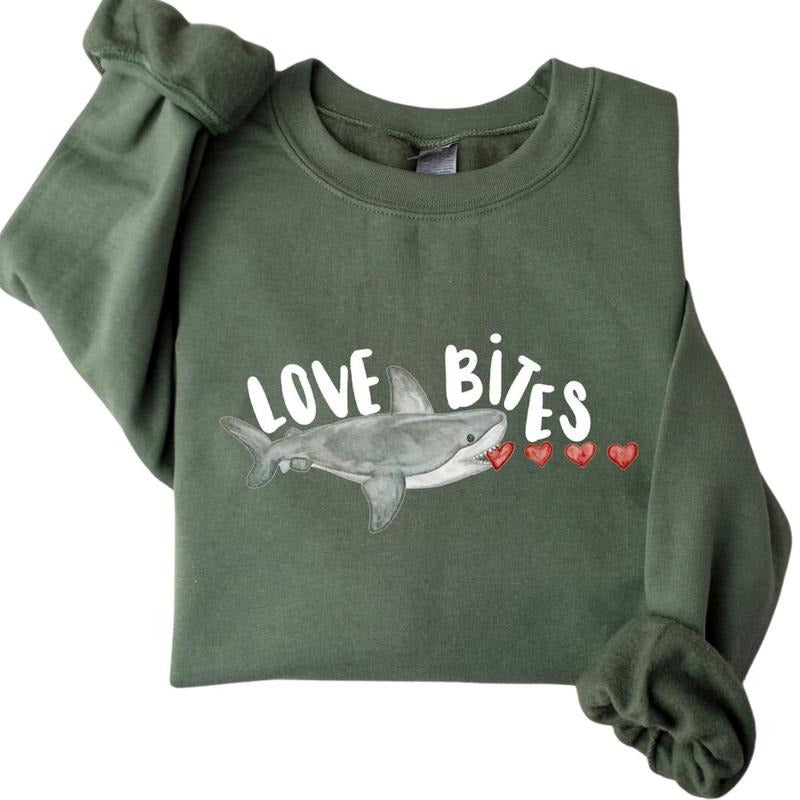 Love Bites Valentine Sweatshirt, Boy's Shark Love Valentine Sweater