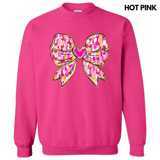 Love You Heart Bow Sweatshirt 'NLB'