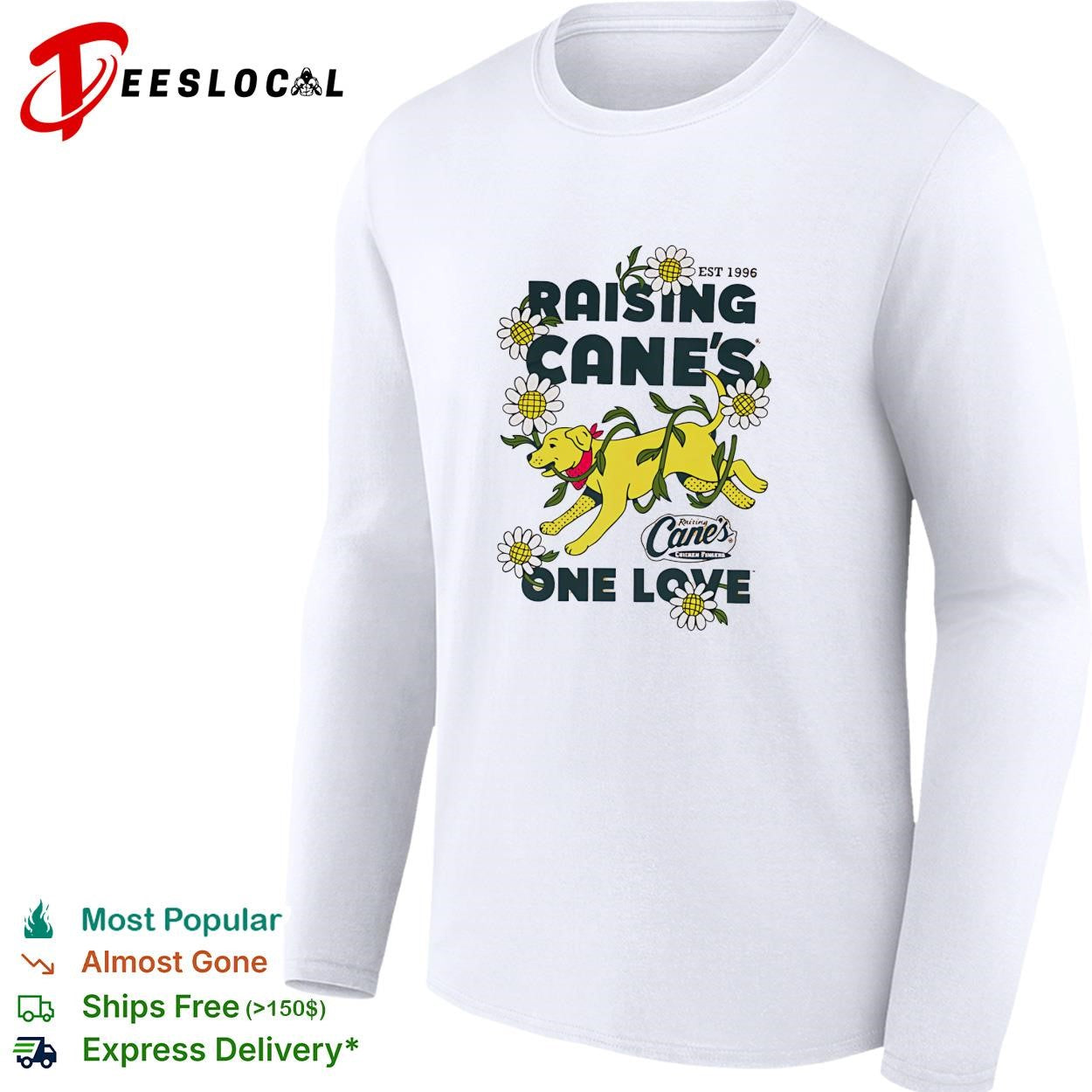 Loyal dog daisies one love vintage badge shirt
