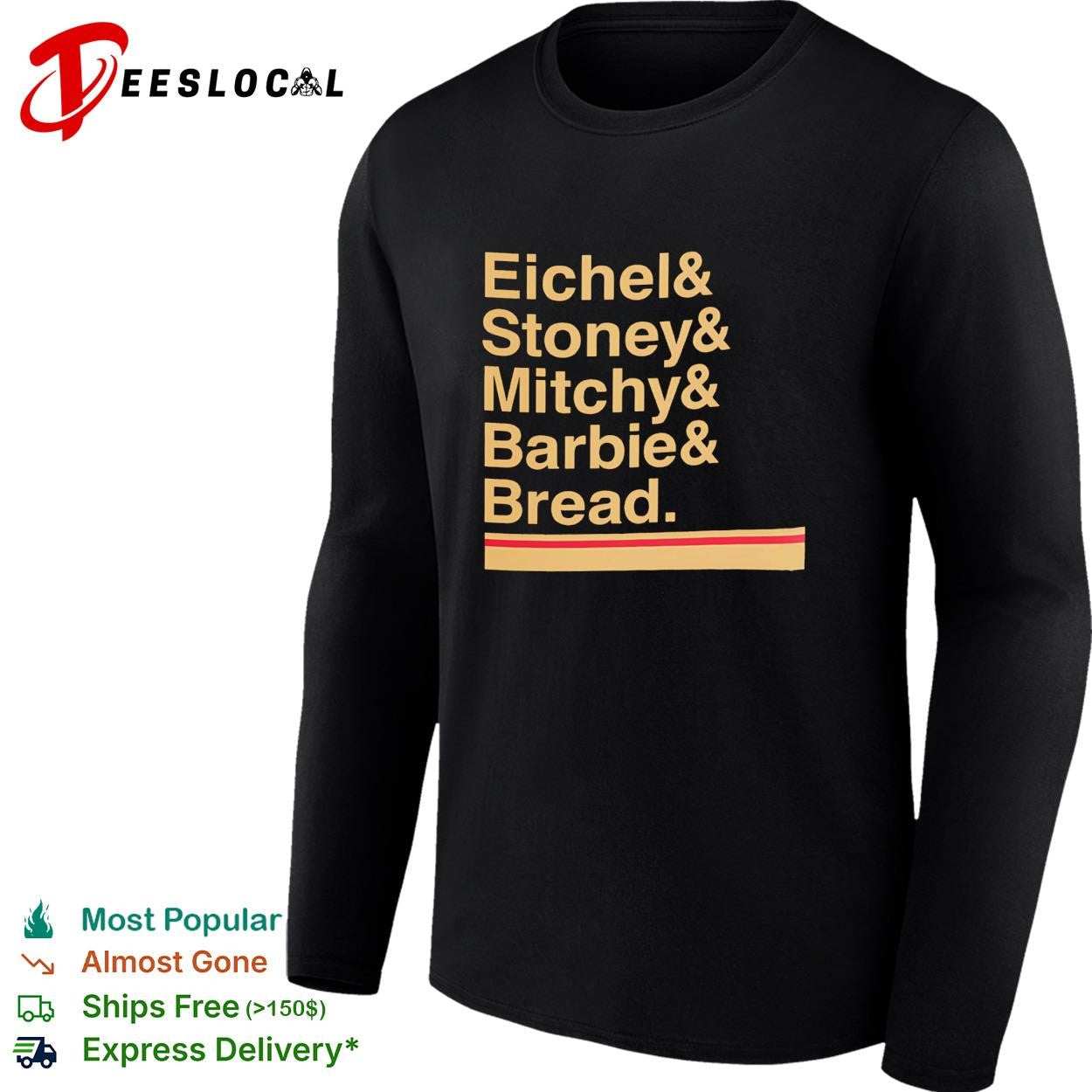 Eichel and Stoney and Mitchy and Barbie and Bread Vegas Golden Knights nickname shirt