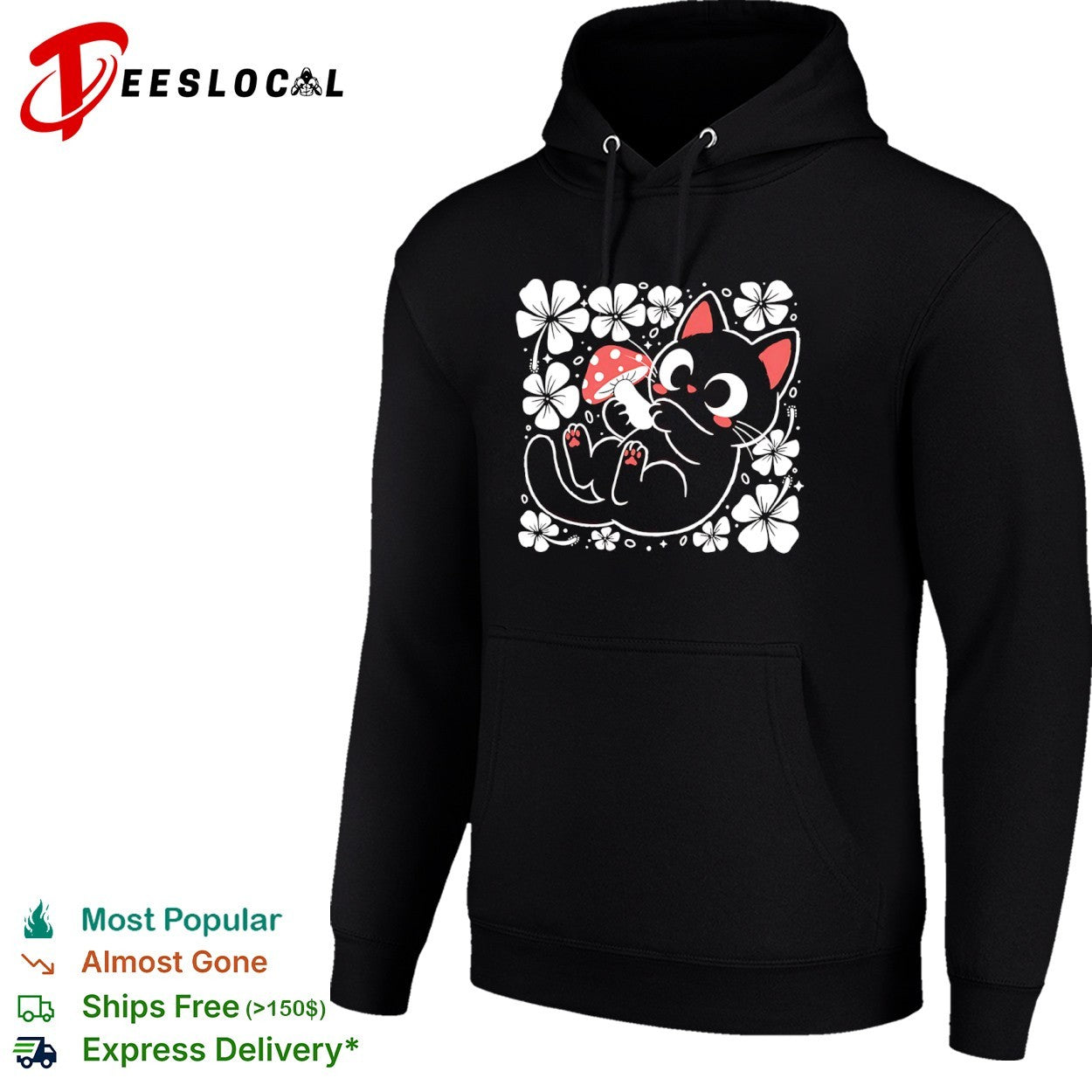 Lucky mushroom cat shirt