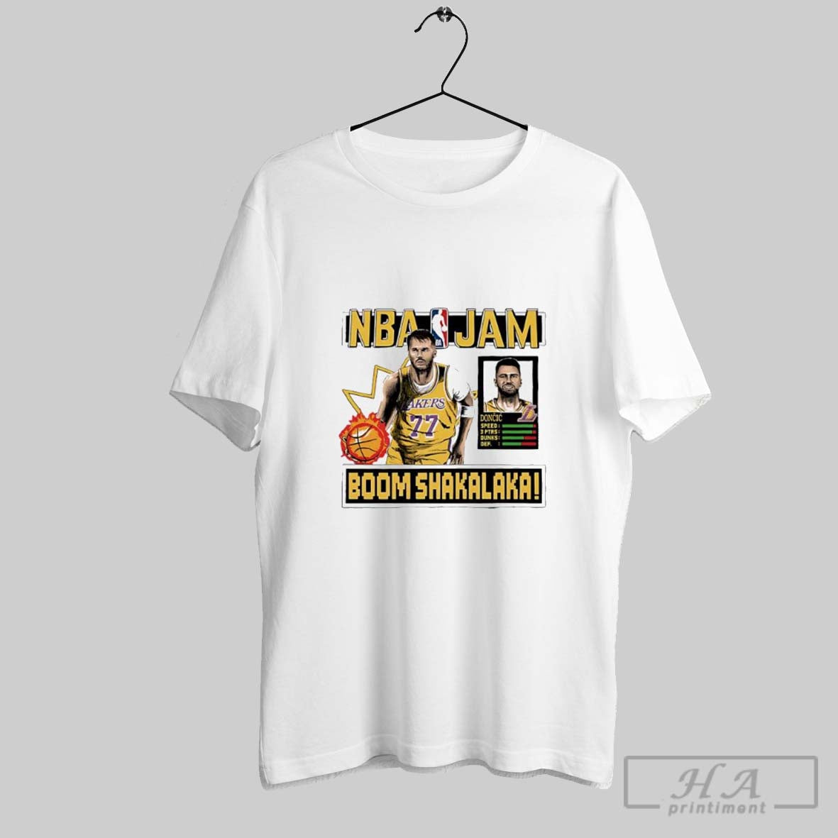 Luka Doncic Lakers Nba Jam Boom Shakalaka - clothing by TeeHivey.com