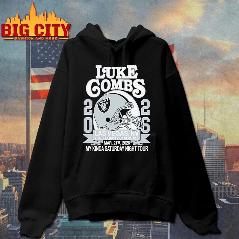 Luke Combs Exclusive Raiders Event Helmet Shirt