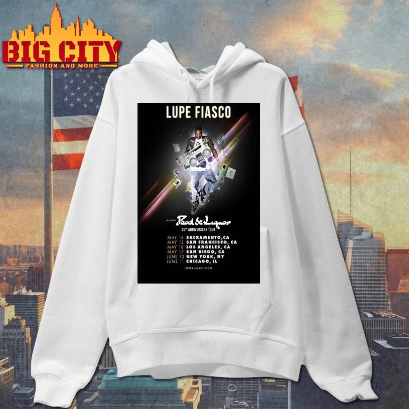 Lupe Fiasco Food And Liquor 20th Anniversary Tour Poster Shirt