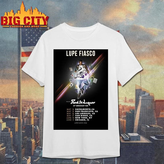 Lupe Fiasco Food And Liquor 20th Anniversary Tour Poster Shirt