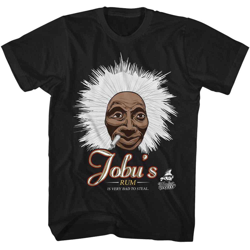 Major League - Jobus Rum - American Classics - Solid Black Adult Short Sleeve T-Shirt - clothing by TeeHivey.com (Image 1)