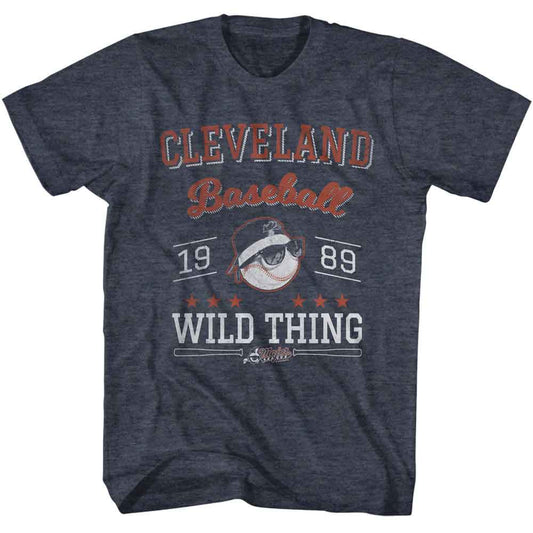 Major League - Cleveland 89 - American Classics - Heather Blue Adult Short Sleeve T-Shirt (Image 1)