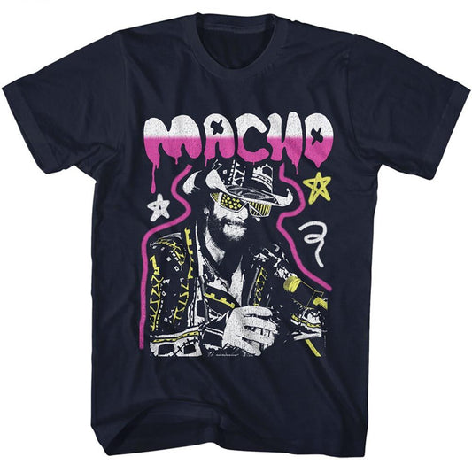 Macho Man - Graffiti Distressed - Short Sleeve - Adult - T-Shirt - clothing by TeeHivey.com