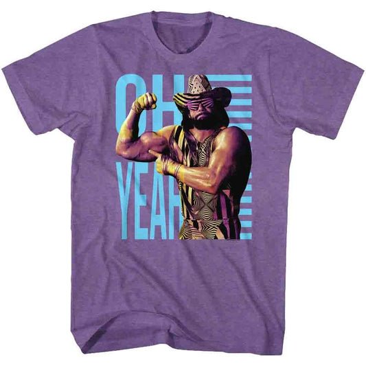 Macho Man - Oh Yeah 2 - Short Sleeve - Heather - Adult - T-Shirt - clothing by TeeHivey.com