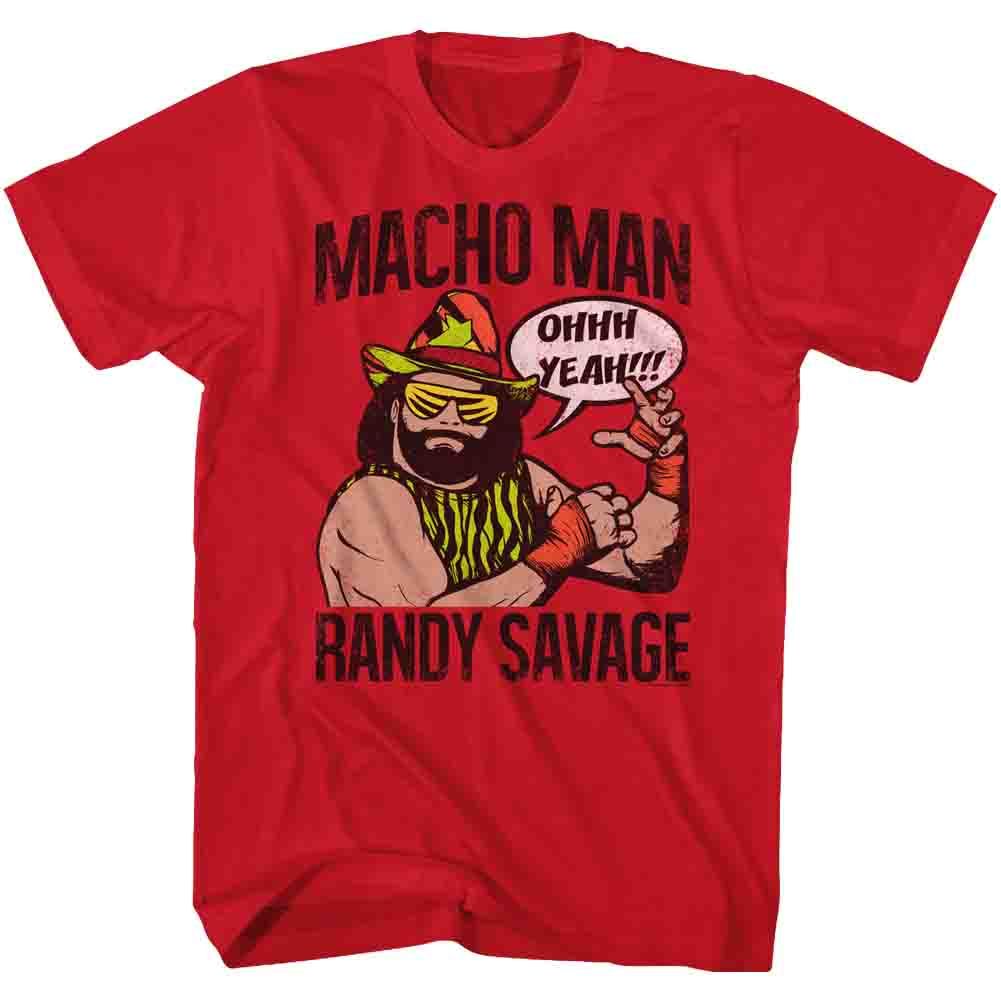 Macho Man - Oooh Yeah - Short Sleeve - Adult - T-Shirt - clothing by TeeHivey.com