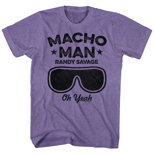 Macho Man - Oh Yeah 3 - Short Sleeve - Heather - Adult - T-Shirt - clothing by TeeHivey.com