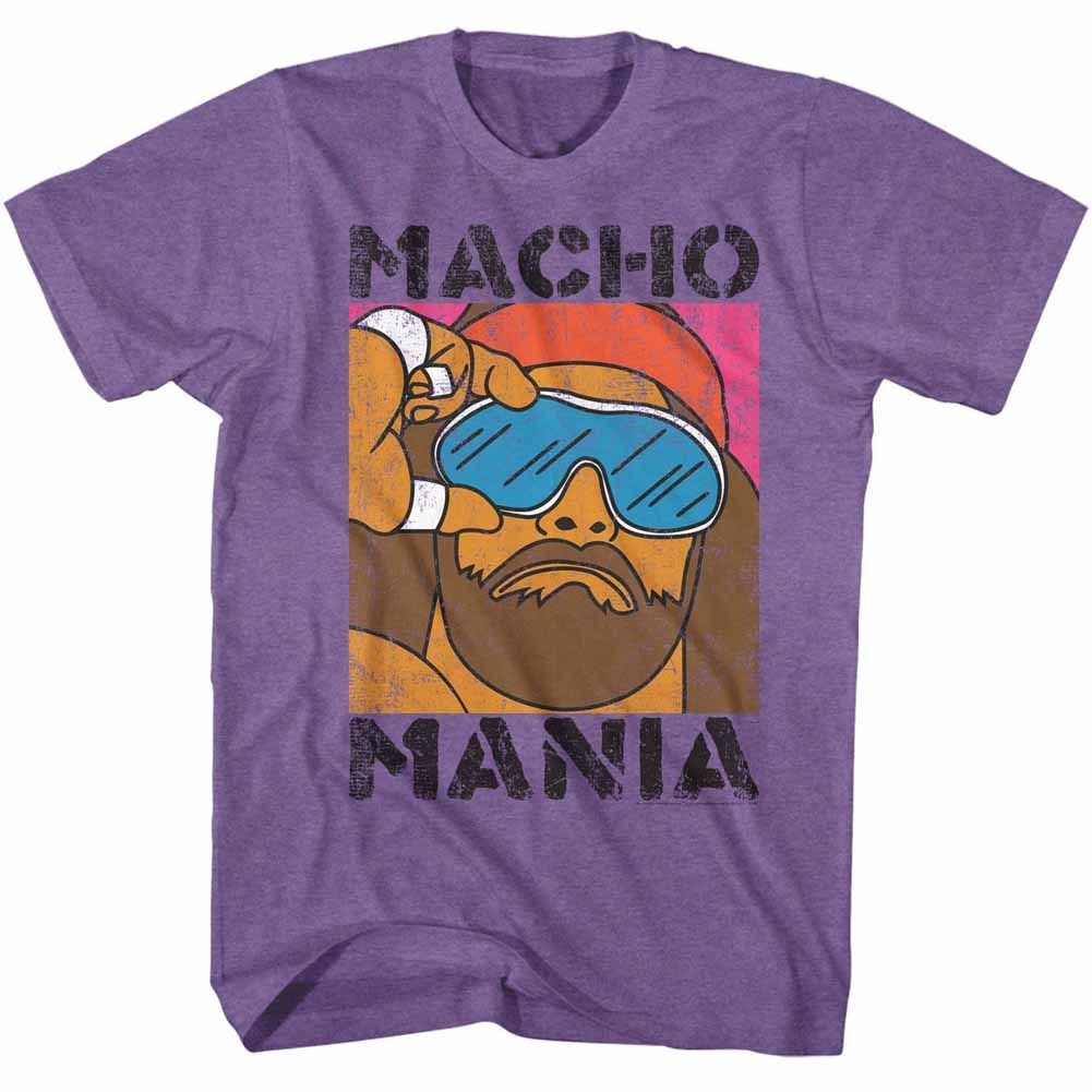 Macho Man - Mania - Short Sleeve - Heather - Adult - T-Shirt - clothing by TeeHivey.com