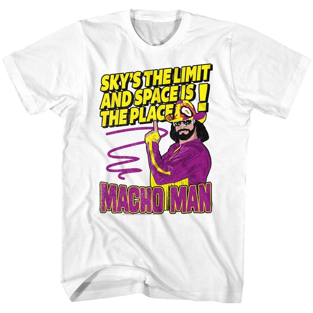 Macho Man - Skys The Limit - Short Sleeve - Adult - T-Shirt - clothing by TeeHivey.com