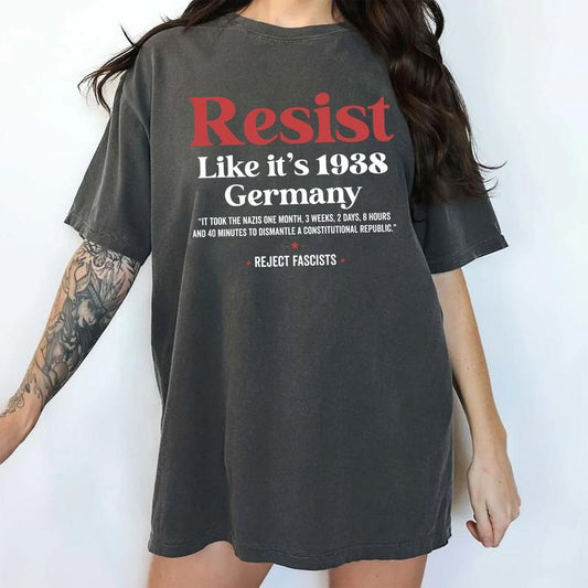 MAPTEES Resist Comfort Colors Shirt, Freedom T-shirt, Equality Graphic Tee, Feminist Clothing, Women Empowerment Outfits, Liberal Shirt