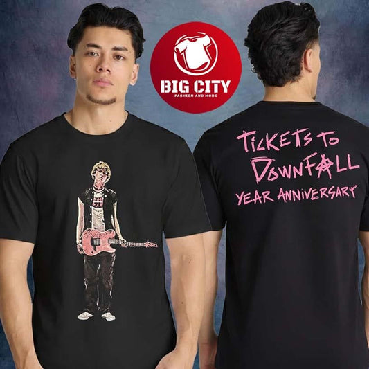 MGK Merch Lost Americana Tour European Tickets To Down Fall Year Anniversary Two Sided Shirt