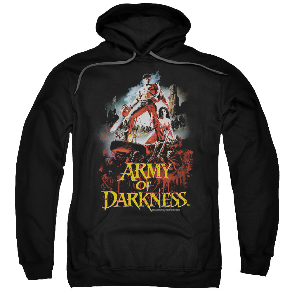 Army Of Darkness Bloody Poster Mens Hoodie Black - clothing by TeeHivey.com (Image 1)