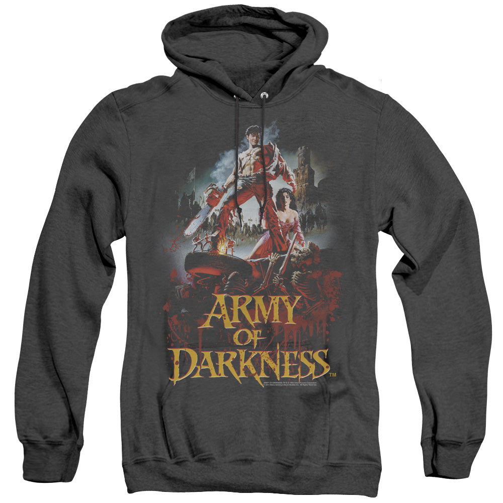 Army Of Darkness Bloody Poster Mens Heather Hoodie Black - clothing by TeeHivey.com (Image 4)