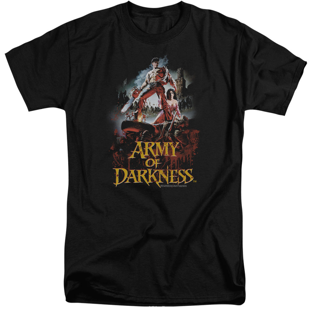 Army Of Darkness Bloody Poster Mens Tall T Shirt Black - clothing by TeeHivey.com (Image 1)