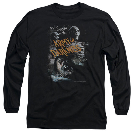 Army Of Darkness Covered Mens Long Sleeve Shirt Black - clothing by TeeHivey.com (Image 1)