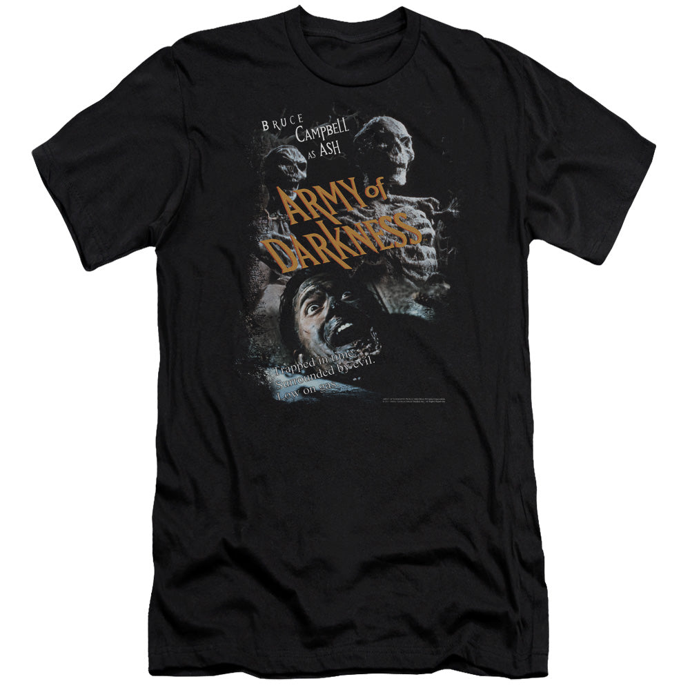 Army Of Darkness Covered Premium Bella Canvas Slim Fit Mens T Shirt Black - clothing by TeeHivey.com (Image 2)