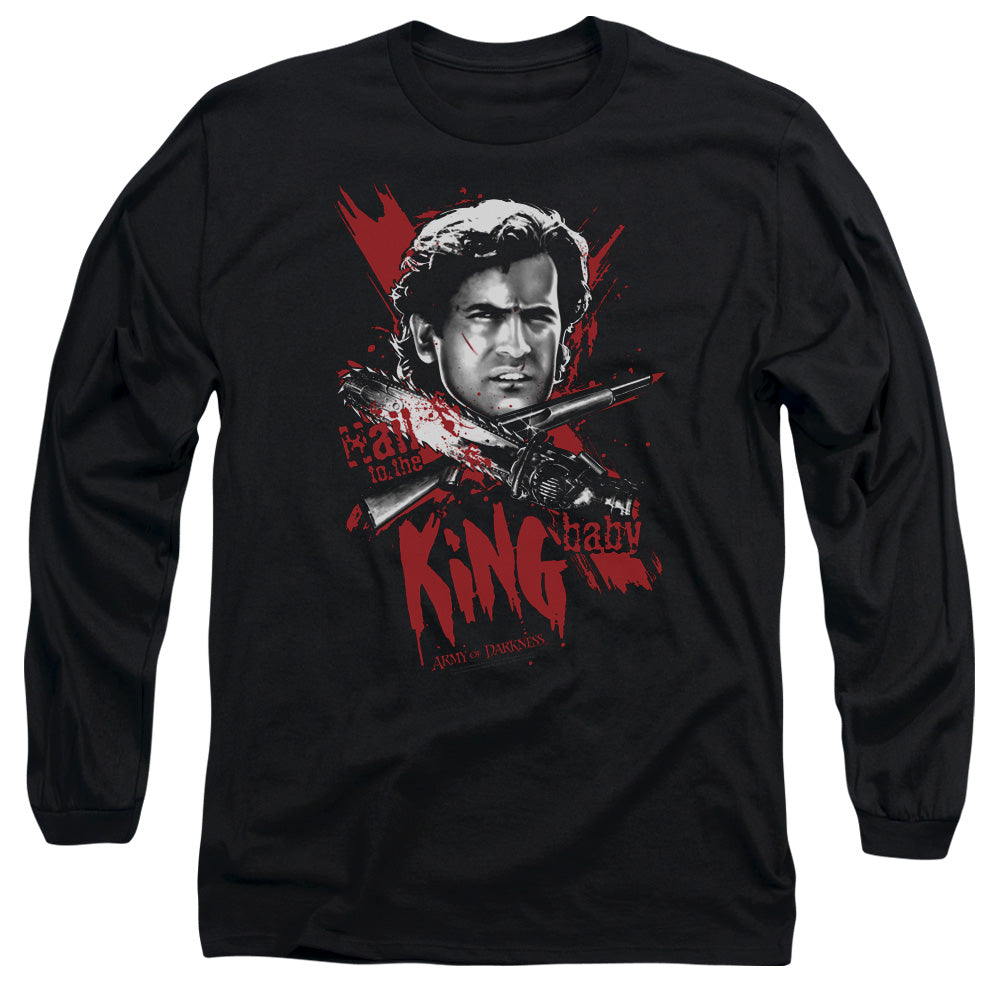 Army Of Darkness Hail To The King Mens Long Sleeve Shirt Black - clothing by TeeHivey.com (Image 3)