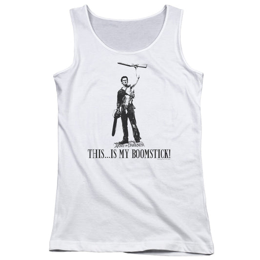Army Of Darkness Boomstick! Womens Tank Top Shirt White