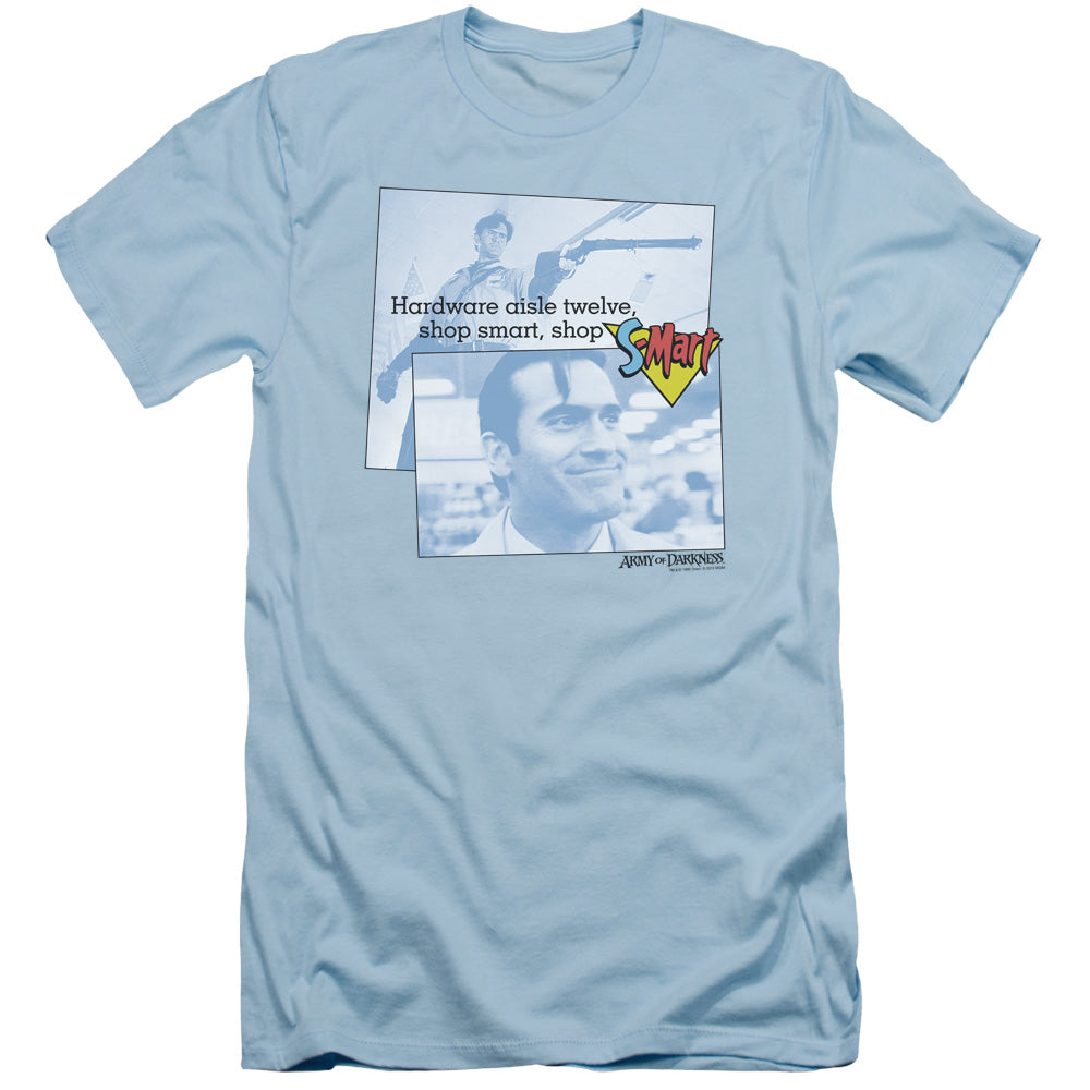 Army Of Darkness Shop S Mart Slim Fit Mens T Shirt Light Blue - clothing by TeeHivey.com