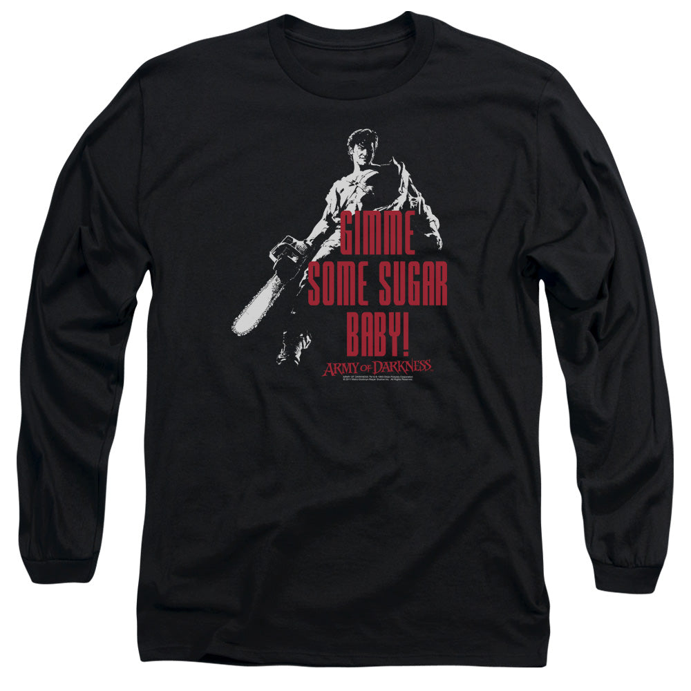 Army Of Darkness Sugar Mens Long Sleeve Shirt Black - clothing by TeeHivey.com (Image 3)