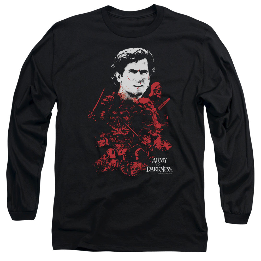 Army Of Darkness Pile Of Baddies Mens Long Sleeve Shirt Black - clothing by TeeHivey.com (Image 3)