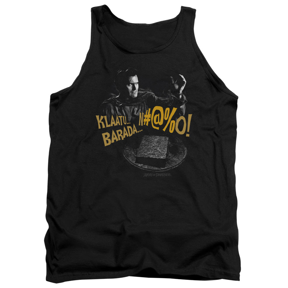 Army Of Darkness Klaatu...Barada Mens Tank Top Shirt Black - clothing by TeeHivey.com (Image 2)