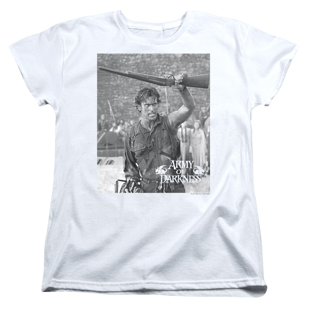 Army Of Darkness Boom Womens T Shirt White - clothing by TeeHivey.com