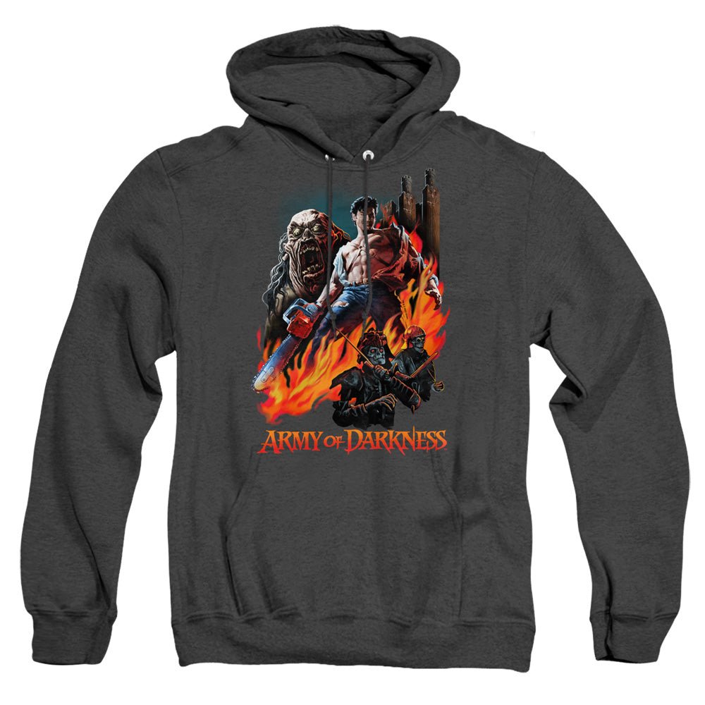Army Of Darkness Painted Evil Mens Heather Hoodie Black - clothing by TeeHivey.com (Image 5)
