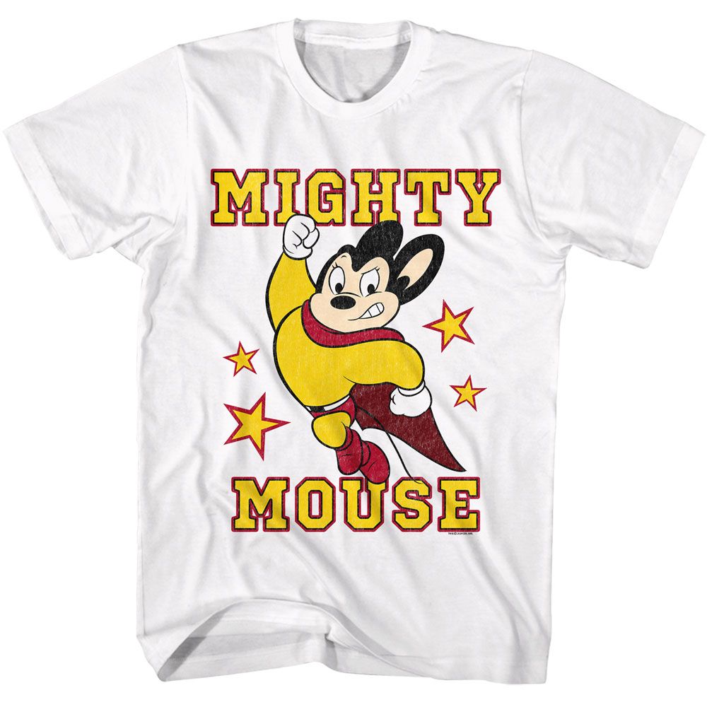 Mighty Mouse - Flying - American Classics - Adult Short Sleeve T-Shirt Style001