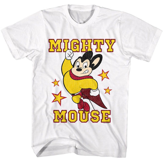 Mighty Mouse - Flying - American Classics - Adult Short Sleeve T-Shirt Style001