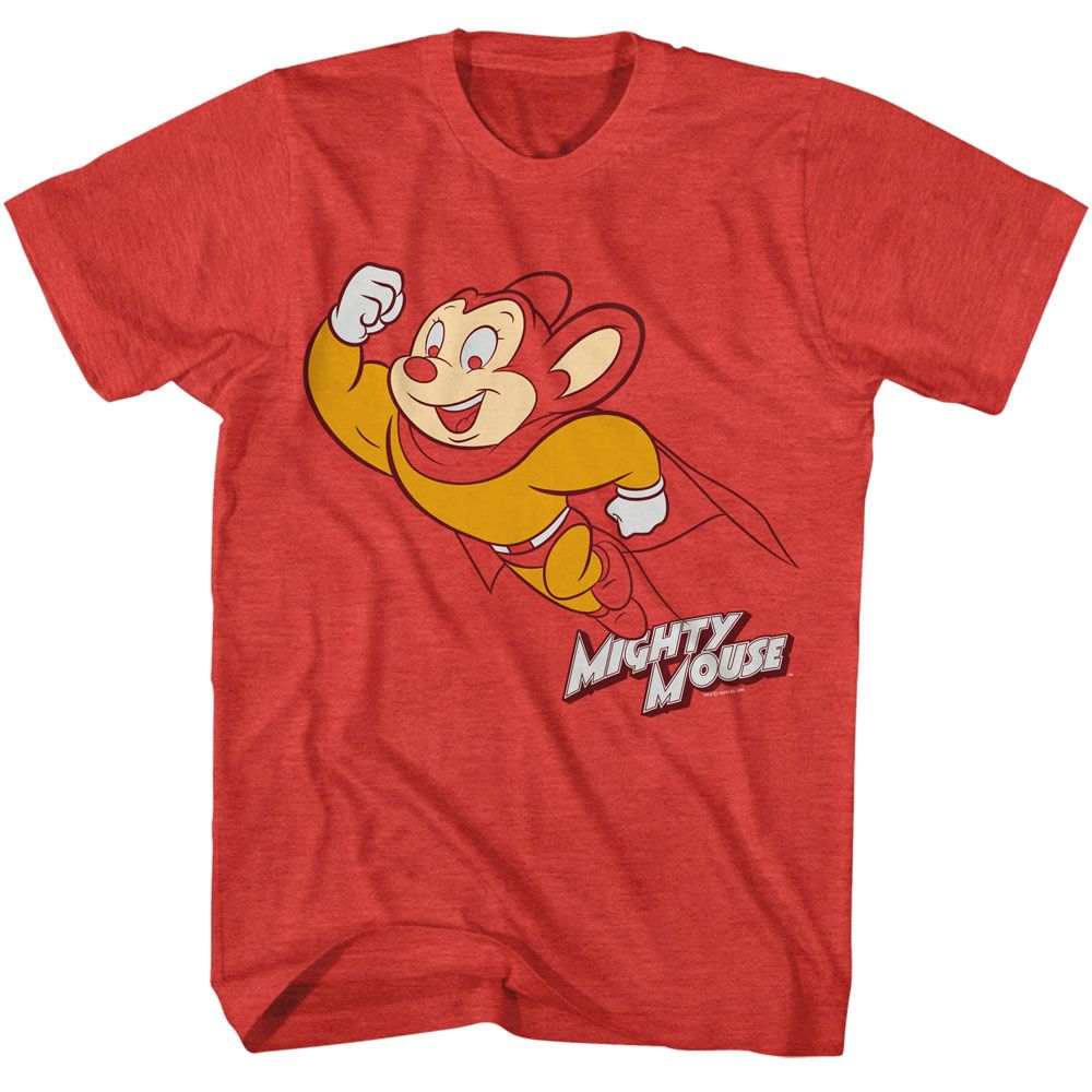 Mighty Mouse - Flying - American Classics - Adult Short Sleeve T-Shirt Style002