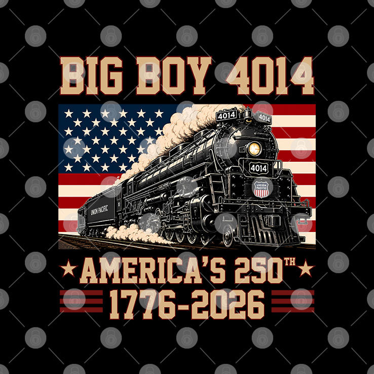 250 Years Big Boy 4014 Train US Flag T Shirt