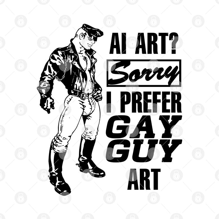 AI Art Sorry I Prefer Gay Guy Art T Shirt