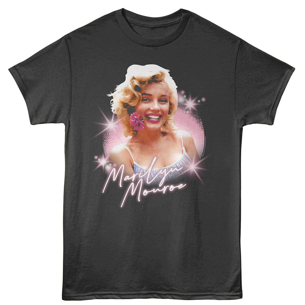 Marilyn Monroe - Flower - American Classics - Smoke Adult Short Sleeve T-Shirt - clothing by TeeHivey.com (Image 1)